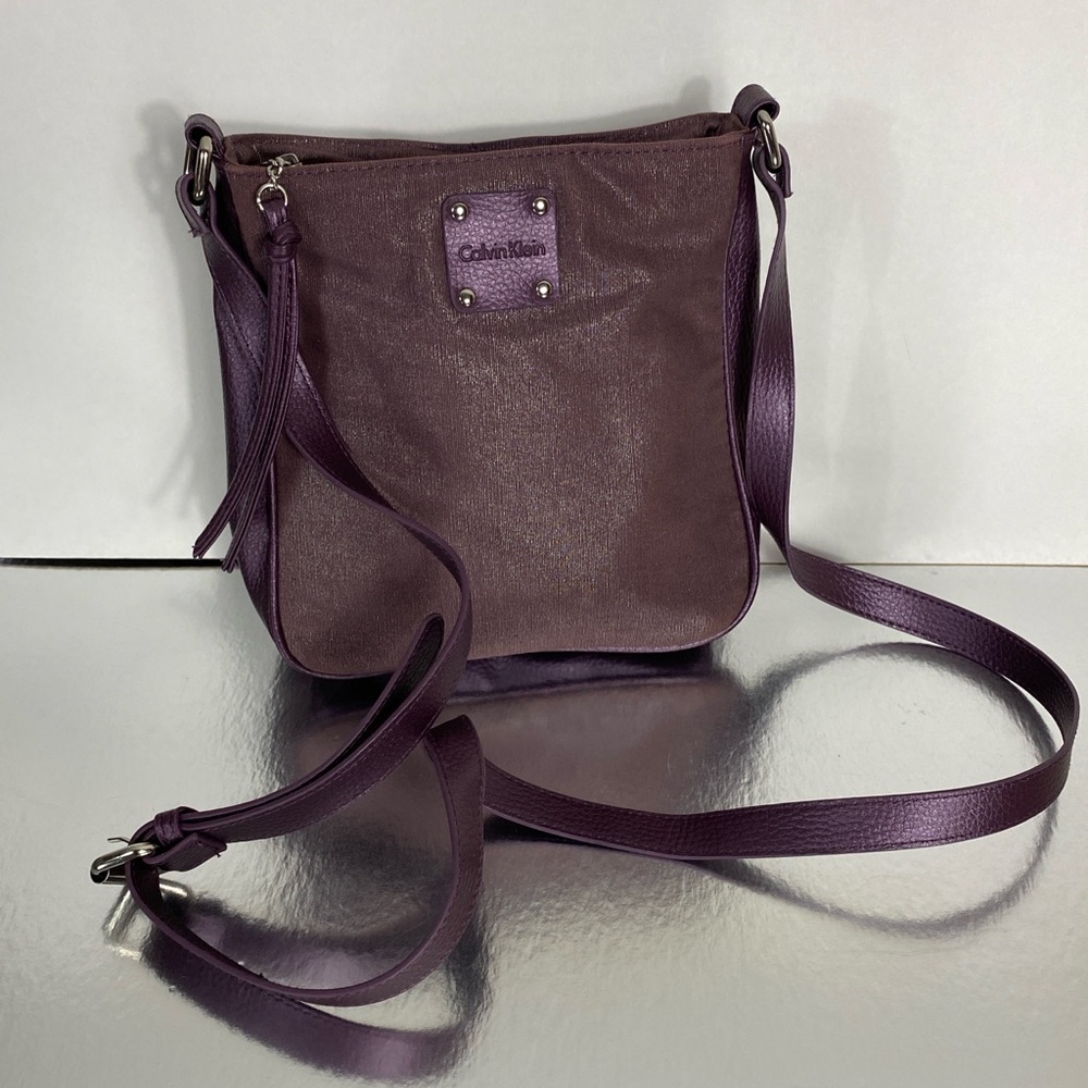 Calvin Klein Purple Crossbody Bag with Adjustable Strap